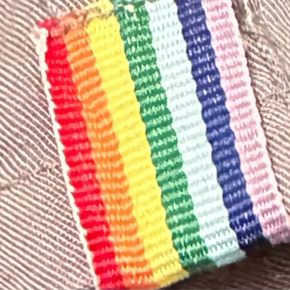 NWT Rainbow Gay Pride Gray Unisex Shorts with rainbow on sides Size M